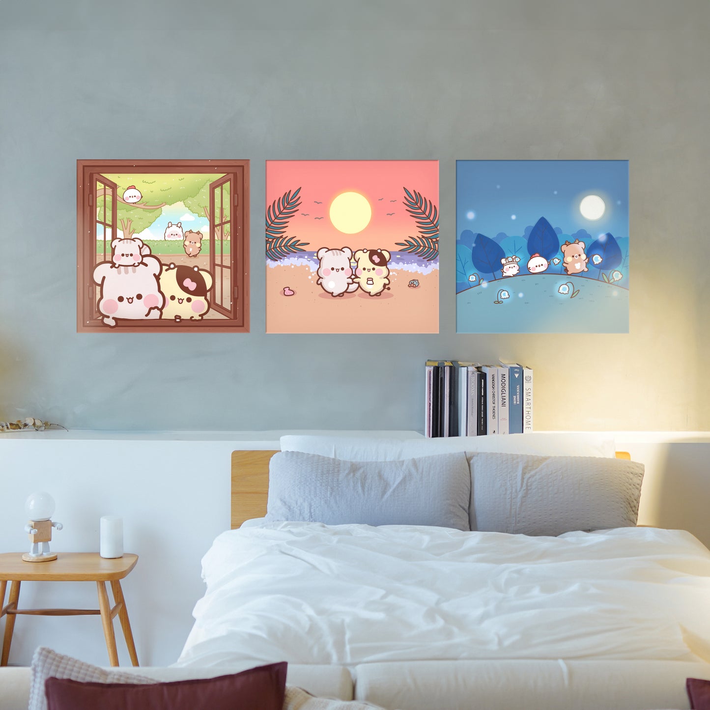 方形大無框畫-星空下探險款